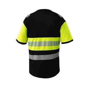 T-shirt de travail pour homme à manches courtes, haute visibilité, réfléchissant, imperméable, avec logo personnalisé, classe 1 ANSI, service OEM - Product Image 4