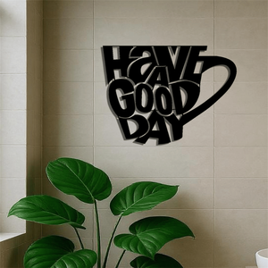 CIFbuy Decorazione da Parete Moderna in Ferro a Forma di Tazza, Artigianale Nera, per Amanti del Caffè e del Tè, Cucina, Soggiorno, Accento Minimalista per la Casa - Product Image 5