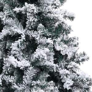 Sapin de Noël artificiel vert avec neige blanche floquée en PVC et acier - Product Image 4