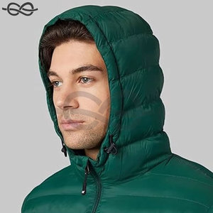 Men's Lightweight Recycled Poly <b>Packable</b> <b>Jacket</b> Water Repellent Design with Zippered Pockets and Stand Collar for Layering - Product Image 3