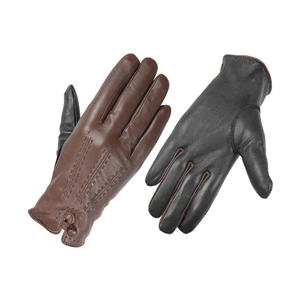 Guantes de Conducción de Cuero Verde Oliva para Mujer, Guantes de Invierno con Puño Tejido y Protección Completa para los Dedos - Product Image 6