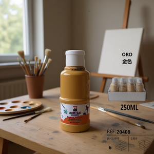 Peintures acryliques dorées ACRILICA ORO Fabriquées à partir de matériaux acryliques durables - Product Image 3