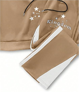 Survêtements de jogging teints sur mesure pour hommes et survêtement 100% coton pour hommes avec logo personnalisé, ensemble de survêtement évasé pour joggeurs - Product Image 5