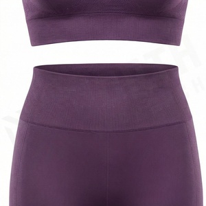 Traje Deportivo de Dos Piezas para Mujer, Personalizado al por Mayor, de Cintura Alta, con Efecto Levanta Glúteos, para Gimnasio, Fitness y Yoga - Product Image 5