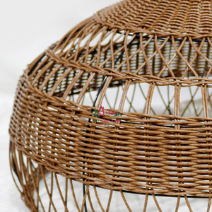 Abat-jour en plastique fait main en forme de cloche, style bohème, écologique, décoration artisanale - Product Image 5