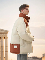 Nouvelle Arrivée Doudoune Personnalisée Style Urbain Col Montant Fermeture Éclair Motif Hiver Vêtement d'Extérieur