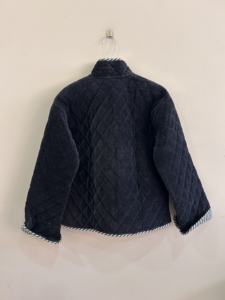 Solid Color Quilted Velvet Reversible Unisex Cotton Jacket Breathable Eco-Friendly Suzani Embroidered Indian Design - Product Image 6