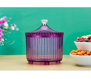 Classic Glass Storage Jars <b>Crystal</b> <b>Knobs</b> 3 Removable Jars Eco-Friendly Durable Lightweight Leak Resistant Cover 0.5-1L Capacity - Product Image 5