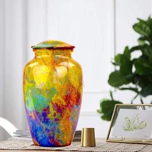 Urne funéraire en métal de luxe pour cendres humaines et d'animaux, récipient commémoratif décoratif pour cendres, urne funéraire à prix abordable - Product Image 3