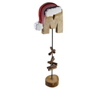 Vente de fournitures de Noël : Ornements créatifs sur base en bois, finitions multiples pour la décoration intérieure de la maison, de la table et du bureau, sculptures tendance - Product Image 3