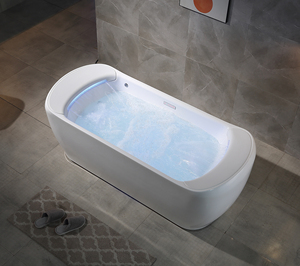 Bañera Moderna de Acrílico Independiente, Ecológica y de Lujo, para Baño Interior, Tipo Esquina, para Hotel - Product Image 1