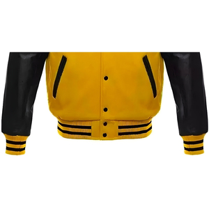 Chaqueta Varsity de Lana para Hombre, Exterior de Nailon/Algodón, Ecológica, Transpirable, Resistente al Viento, Posiciones Personalizables para Logotipo, Venta al Por Mayor - Product Image 5
