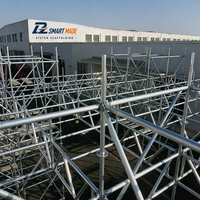 Échafaudage multidirectionnel pliable en acier galvanisé à chaud, hauteur 3 m, pour une construction sûre et polyvalente