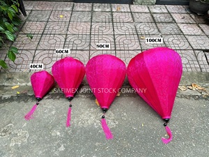 Vietnam Handcrafted <b>Bamboo</b> Satin Eco-friendly Durable <b>Lantern</b> Restaurant Party Hanging Wedding Decor DIY Silk Fabric Cover - Product Image 4