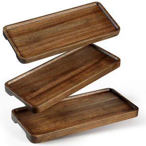 Plateau en bois d'acacia de haute qualité ensemble de 3 planches de charcuterie pour un usage domestique servant des aliments Fruits viande plateau en bois dîner fête utilisation - Product Image 2