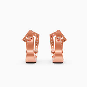 Boucles d'oreilles pendantes de luxe en acier inoxydable JEWELLERY PLANET, zircon taille coussin serti clos, design couronne bohème, unisexe, pour mariage - Product Image 1