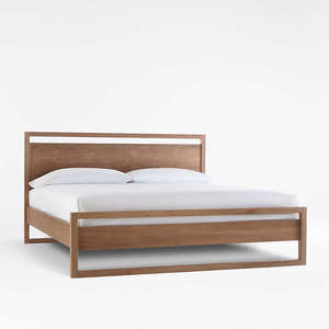 Modern Solid Wood <b>Bed</b> <b>Frame</b> with Headboard – Minimalist <b>Platform</b> <b>Bed</b> for Bedroom Furniture - Product Image 6