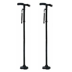 Bastone da Passeggio Regolabile a 5 Livelli con Luce LED (Confezione da 2) - Bastone Pieghevole Portatile per Campeggio, Escursionismo e Viaggi - Product Image 5