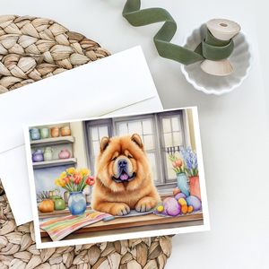 Whimsical Easter Chow Tarjetas de felicitación Paquete de 8 A7 Tamaño 5x7 Tarjetas de notas en blanco con sobres para decoraciones - Product Image 2