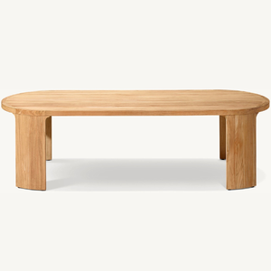 Table rectangulaire en teck écologique, style moderne, idéale pour les repas en plein air, en promotion. - Product Image 2