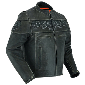 Vestes en cuir de qualité supérieure pour hommes, vestes décontractées d'hiver, vêtements d'extérieur en cuir véritable, veste en cuir de motard, toute l'année - Product Image 2