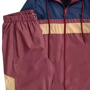 OEM Custom Logo <b>Knitted</b> Softshell Blank Polyester/Cotton Winter Casual Windbreaker Jacket and Pant Two Piece <b>Set</b> Men Tracksuit - Product Image 4