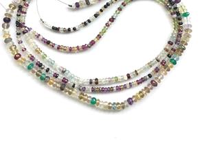 Perles facettées en pierres précieuses naturelles assorties, 1 brin, naturelles, pour la création de bijoux fins - Product Image 6