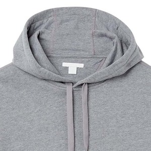 Sweat-shirt à capuche gris pour homme, coupe classique, en coton French Terry, avec poche, pour l'automne - Product Image 5