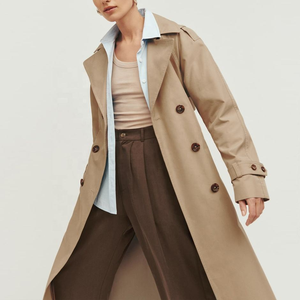 Abrigos de lana largos sin cuello para mujer, chaqueta de invierno para mujer - Product Image 4