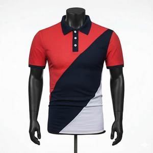 T-shirt en coton tricoté personnalisé avec broderie, poche unie, manches courtes, haute qualité, logo personnalisé, uniforme décontracté, grandes tailles pour hommes - Product Image 3