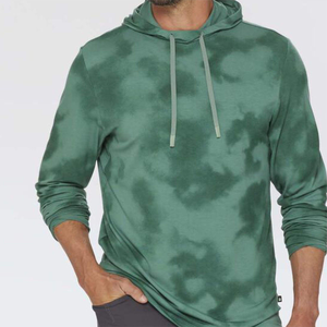 Sudadera con Capucha Tie-Dye para Hombre, 100% Algodón, Estampado Invernal, Diseño Personalizado OEM, Corte Holgado, Talla Grande, Logotipo Personalizado, Servicio OEM - Product Image 5