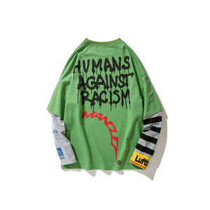 เสื้อยืดคอกลมแขนยาวพิมพ์ลายสกรีนตามสั่ง จำนวนมาก สีเขียว ผ้าฝ้าย 100% ทรงโอเวอร์ไซส์ เป็นมิตรกับสิ่งแวดล้อม น้ำหนัก 300 กรัม แฟชั่นหรูหรา สไตล์ลำลอง - Product Image 2