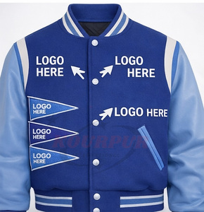 Chaquetas Varsity Personalizadas al por Mayor, Chaquetas de Béisbol Bordadas OEM, Proveedor de Marca Privada, Lana/Cachemira - Product Image 1