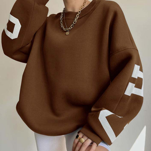 Sudaderas de Mujer 100% Algodón, Ligeras, de Secado Rápido, Cuello Redondo, Estilo Urbano, Logotipo Personalizado, Hombros Caídos, Servicio OEM, Gran Venta - Product Image 6