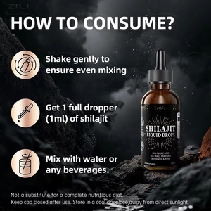 Gotas de Shilajit Orgánico de Marca Privada, Energía Natural, Desintoxicación y Apoyo Inmunológico, Ricas <span class=keywords><strong>en</strong></span> Más de 85 Minerales Traza y Ácido Fúlvico - Product Image 4