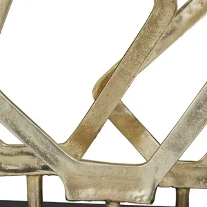 Escultura Abstracta Creativa Hecha a Mano en Aluminio Chapado en Oro, Decoración de Arte Moderno para Mesa de Salón - Product Image 6