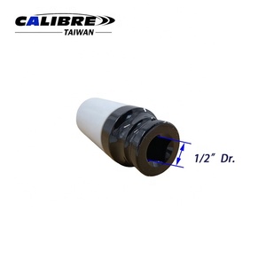 TAIWAN CALIBRE 27mm 1/2" Dr Alloy Wheel Lug Nut <b>Impact</b> <b>Socket</b> with Thin Wall Deep Wheel Protector - Product Image 3