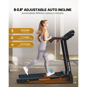 Caminadora Eléctrica Plegable para el Hogar con Inclinación, Máquina para Correr con Barandilla y Controles de Velocidad - Product Image 2