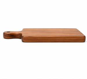 Tabla de cortar de madera natural con asa, tabla de cortar de madera gruesa para servir queso, pan y carne en la cocina - Product Image 3