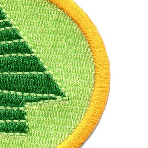 New Latest Design Hot Selling Best Sale Machine Embroidery Badges New Design Solid Color Twill Fabric Machine Embroidery Patches - Product Image 5