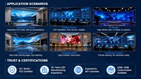Pantalla LED COB de Alta Definición y Diseño sin Costuras P1.25 P1.53 P1.86, Video Wall LED Ultrafino de Alto Contraste para Vestíbulo de Hotel