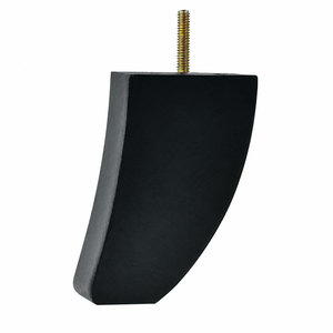 Pata de Sofá Moderna Curvada de Madera Maciza Negra, Pata de Repuesto para Muebles, para Sofá, Sillón, Sofá de Dos Plazas, OEM ODM - Product Image 1