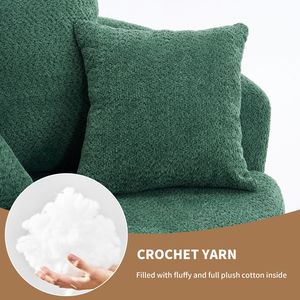 LY 031 GN Poltrona Girevole Singola a Compressione in Spugna e Filato di Crochet per Soggiorno - Product Image 6