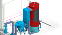 Caldera Industrial Vertical de Alta Presión para Aceite Térmico de Biomasa, con Salida de Vapor y Control Avanzado