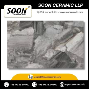 Próximamente: Gran Losa de Mármol de Calcita SOON CERAMIC DIANA CLASSICO Pulido, Ecológico, Impermeable, con Vetas Blancas y Negras, para Sala de Estar de Villa 3D - Product Image 3