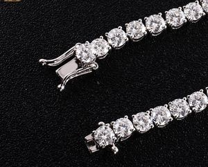 Luxury Double Layer Tennis Chain White Gold Finish Hip Hop <b>Statement</b> <b>Necklace</b> for Men Women Premium Fashion Jewelry Style - Product Image 2