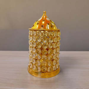 Clásico Diya Akhand Jyoti con mecha de aceite, tornillo de elevación, latón y vidrio de borosilicato, producto de moda para Diwali a precio mayorista - Product Image 5