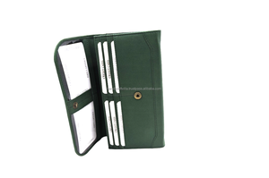 Premium Quality Handmade Green Genuine Leather Ladies Wallet Magnet Flap Closure with Customizable <b>Card</b> Slots Personalized <b>Purse</b> - Product Image 4