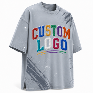 Custom Oversized <b>Graphic</b> T Shirt <b>Vintage</b> Streetwear Heavyweight Cotton <b>Tee</b> Colorful Letter Print Casual Fashion Shirt - Product Image 4