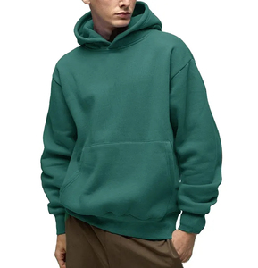 Sweat-shirts à capuche unis pour hommes, style streetwear, 100% coton, manches longues, épaules tombantes, meilleure qualité au meilleur prix - Product Image 1